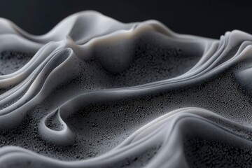 Wall Mural - Abstract rippled surface on dark background. Conceptual, suitable for web designs