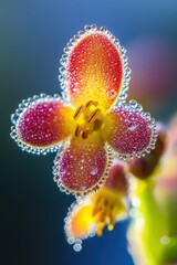 Closeup macro view of flower in Spring.