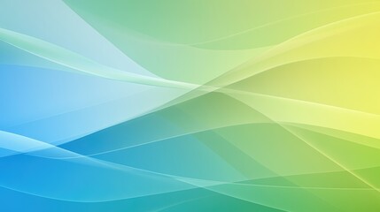 Wall Mural - a soft gradient background features flowing waves in shades of blue and green, perfect for use in di