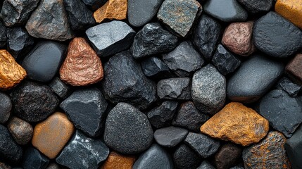 Poster - Colorful stones texture, close up view, natural background