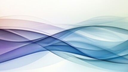 Wall Mural - an abstract wave design features soft gradients of blue and purple, ideal for backgrounds, websites,