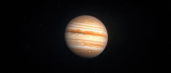 Wall Mural - Exploring planet jupiter astronomy event outer space digital art dark background cosmic perspective