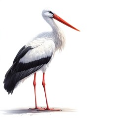 Wall Mural - 황새, 수채화, jpeg (Stork, water colour, jpeg)