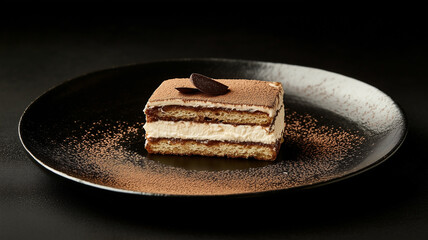 Wall Mural - Classic Italian Tiramisu with Cocoa Dusting