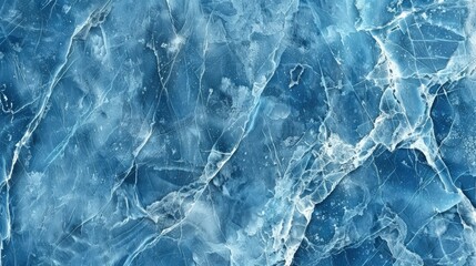 Wall Mural - Abstract icy blue texture with intricate patterns and cracks, ideal for backgrounds or design projects