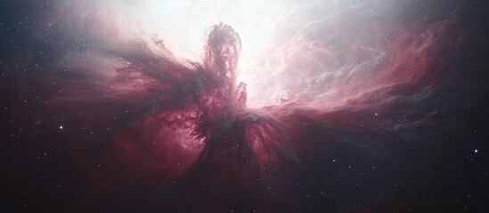 Wall Mural - Cosmic Nebula Red giant expanding, starscape background, space exploration