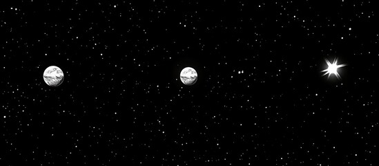 Wall Mural - Planets, star, space, cosmic, alignment, night, celestial, background, science, education