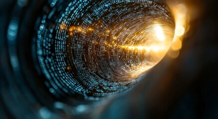 Cloud storage, stock, and coding rely on connections between code, the internet, and big data, while also incorporating elements of blue, matrix, and network connectivity for AI algorithms, quantum