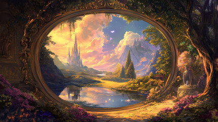 Wall Mural - enchanting ornate mirror