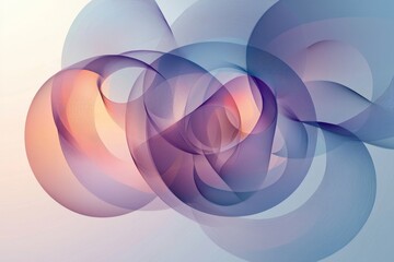 Wall Mural - Modern design or technology is implied by abstract wavy lines in blue and purple hues isolated on a white background, as shown in a 3D Rendering