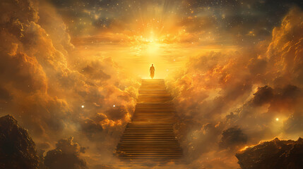 Wall Mural - ascent enlightenment spiritual journey