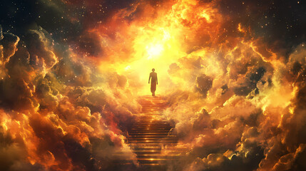 Wall Mural - ascent enlightenment spiritual journey