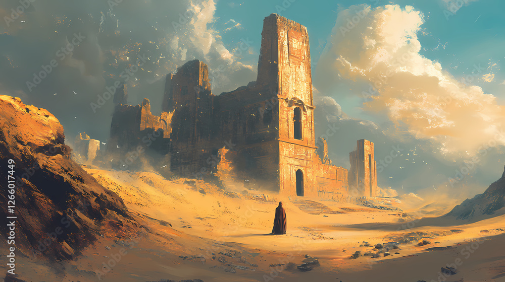 Ancient ruins in the desert: a glimpse into history. Sands of Forgotten ...