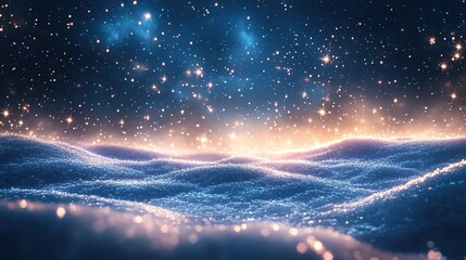 Wall Mural - galactic waves of light cosmic ocean digital art ethereal environment surreal viewpoint visual conce