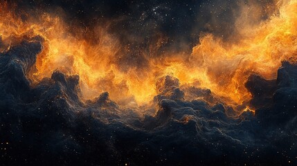 Wall Mural - cosmic explosion of colors outer space digital artwork nebula environment celestial viewpoint univer