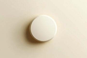 Leinwandbilder - Simple circular design element against a neutral background for minimalistic style decoration or branding use. Generative AI