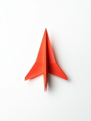 Fototapete - Red paper plane symbolizes innovative business strategies and creative solutions for success in a competitive environment. Generative AI