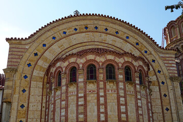 Facade of the church of Saint Paul the Apostle in Thessaloniki Greece