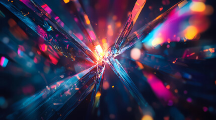 Wall Mural - blue light flare prism