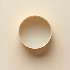 Fototapete - Minimalistic round object on a beige background showcasing simplicity and design concepts in modern decor. Generative AI