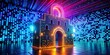 © Man888 - Secure Digital Fortress: Binary Code Citadel, Data Protection Concept