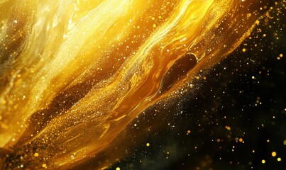 Wall Mural - abstract digital art of glowing particles flowing smoothly, futuristic design representing data stre