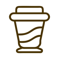 Wall Mural - Coffee culture layered coffee cup icon