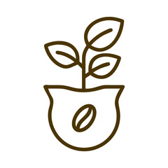 Wall Mural - Coffee culture coffee plant icon