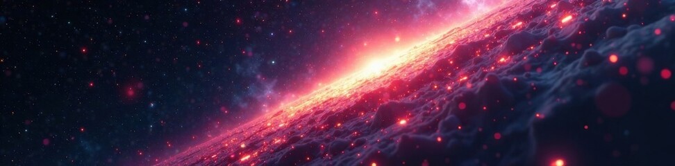Comet hurtling through dark space, stars, space, astronomy