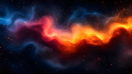 celestial radiance, a cosmic dance of vibrant nebulae and distant stars