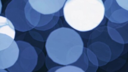 Aufkleber - Abstract blue bokeh lights background, dreamy effect. Artistic and modern photography concept