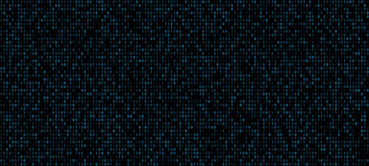 Wall Mural - blue binary code background with numbers on a dark background. severance digital matrix texture. a c