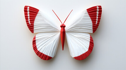 Poster -  minimalist origami butterfly sculpture