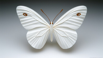 Poster -  minimalist origami butterfly sculpture