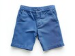 © alva studio - Blue cotton shorts isolated on white background
