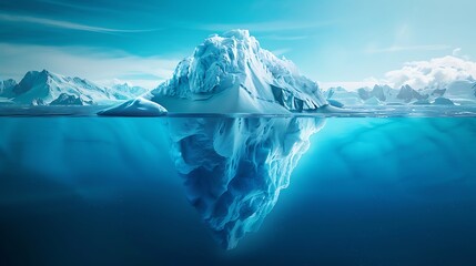 sea iceberg floating on the water
