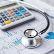 © Preeyanuch - A stethoscope lies on medical reports and a calculator, symbolizing healthcare analysis and financial planning in the medical industry.