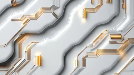 Aufkleber - A white background with a lot of gold and silver lines