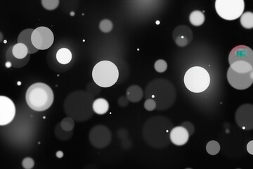 Poster - Abstract blurred background with white circles on a dark surface