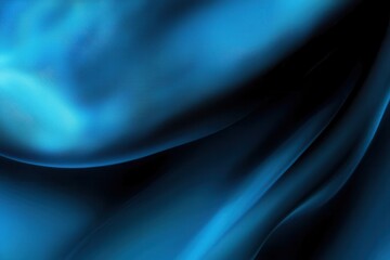 Wall Mural - abstract blue waves flowing over a smooth gradient surface