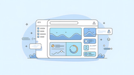 minimalist user interface vector illustration visually balanced simple design
