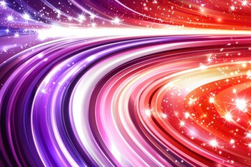 Wall Mural - vibrant swirling lines with stars and glitter in abstract background