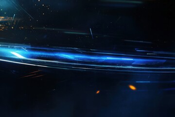 Wall Mural - dynamic blue light trail abstract background for creative projects