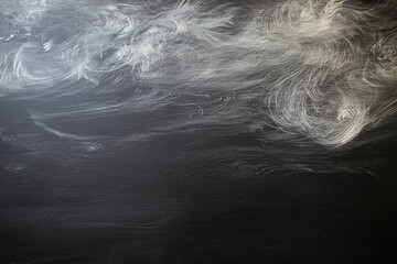 Wall Mural - abstract dark background with swirling white brushstroke patterns
