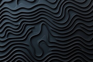 Wall Mural - abstract dark surface with wavy lines and curved patterns for design