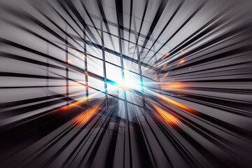 Fototapete - Abstract concept representing business in Hong Kong, highlighting rapid urban expansion and global connections in a thriving metropolis.