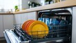 © Chayanin Wongpracha - clean dishes in modern dishwasher