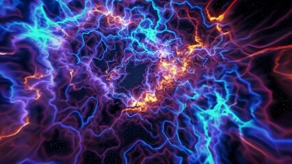 Wall Mural - colorful vortex in space with vibrant energy waves, abstract cosmic phenomenon concept