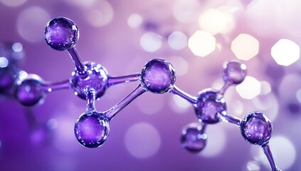 Poster - Purple Molecular Structure in Scientific Setting
