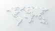 © Jinyang - A minimalist white world map with clean lines and soft shadows on a light background